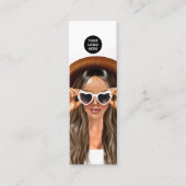 ファッショナブルフィットネスインストラクターガールビジネス スキニー名刺 (正面)