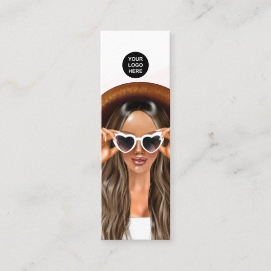 ファッショナブルフィットネスインストラクターガールビジネス スキニー名刺 (正面)