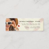 ファッショナブルフィットネスインストラクターガールビジネス スキニー名刺 (裏面)