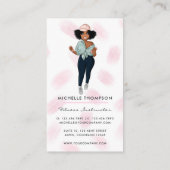 ファッショナブルフィットネスインストラクターガールビジネス 名刺 (裏面)