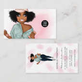 ファッショナブルフィットネスインストラクターガールビジネス 名刺 (正面/裏面)