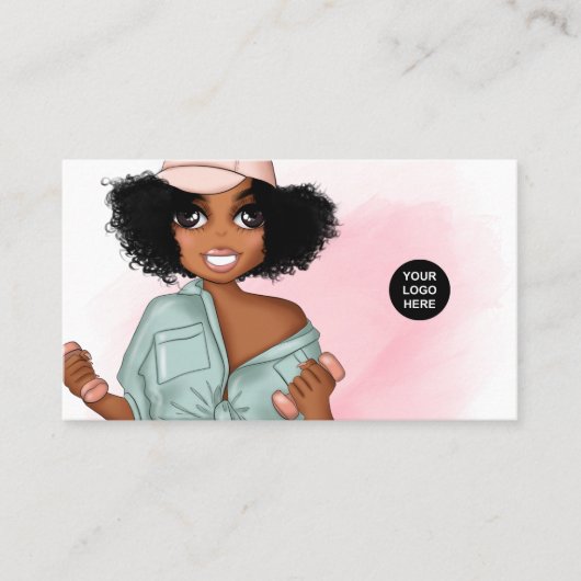 ファッショナブルフィットネスインストラクターガールビジネス 名刺