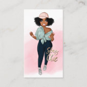 ファッショナブルフィットネスインストラクターガール 名刺 (正面)