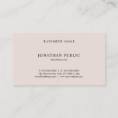 ファッショナブルモダンお洒落プロフェッショナルトッププレーン 名刺 (裏面)