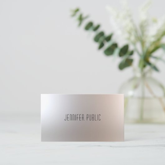 ファッショナブルモダンデザインプロフェッショナルグラムプレーン 名刺 (スタンド正面)