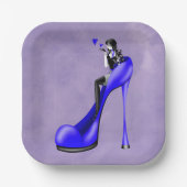 ファッショナブルレディーインスティレット紙プレート ペーパープレート (正面)