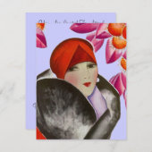 ファッショナブルレディーインビューションブランチアフターンティー 招待状 (正面/裏面)