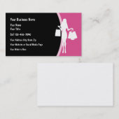 ファッショナブルレディーズファッション&ショッピングテーマ 名刺 (正面/裏面)