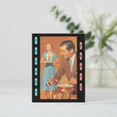 ファッショナブルレトロフォンデュパーティーテーマ招待状 招待状 (スタンド正面)