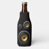 ファッショナブルレトロ木目スピーカートリオ ボトルクーラー (ボトル正面)