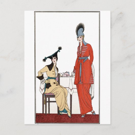 ファッショナブルヴィンテージアフタヌーンティー ポストカード (正面)