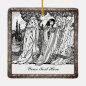 ファッショナブルヴィンテージレディースセラミックオーナメント セラミックオーナメント (裏面)