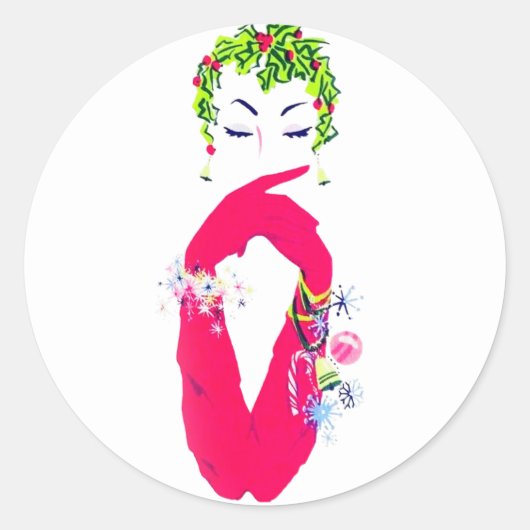 ファッショナブルヴィンテージ女性ジャングルすべての方法 ラウンドシール (正面)