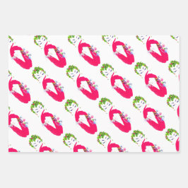 ファッショナブルヴィンテージ女性ジャングルすべての方法 ラッピングペーパーシート