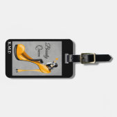 ファッショナブル女性の黄色のスティレットの荷物タグ ラゲッジタグ (正面横)