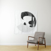 ファッショナブル女性サングラスイラストレーション タペストリー (インサイチュ(横))