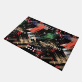 ファッショナブル抽象芸術 グランジ ドアマット (アングル)