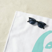 ファッショナブル水彩踊りガールシルエット ビーチタオル (インサイチュ)