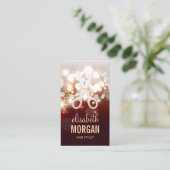 ファッショナブル美容師金ゴールドスパークルアポイントメント 予約カード (スタンド正面)