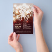 ファッショナブル美容師-金ゴールドグリッタースパークル チラシ (ハンドル)