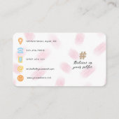 ファッショナブル自撮り女の子QRコード 名刺 (裏面)