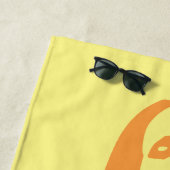 ファッショナブル踊りガールシルエット ビーチタオル (インサイチュ)