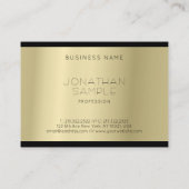 ファッショナブル金ゴールドルックプロフェッショナルラグジュアリー 名刺 (裏面)