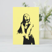 ファッショナブル黒踊りガールシルエット カード (スタンド正面)