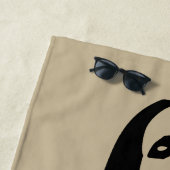 ファッショナブル黒踊りガールシルエット ビーチタオル (インサイチュ)