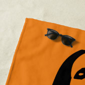 ファッショナブル黒踊りガールシルエット ビーチタオル (インサイチュ)