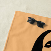 ファッショナブル黒踊りガールシルエット ビーチタオル (インサイチュ)