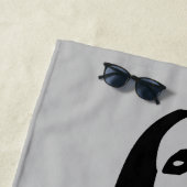 ファッショナブル黒踊りガールシルエット ビーチタオル (インサイチュ)