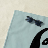 ファッショナブル黒踊りガールシルエット ビーチタオル (インサイチュ)