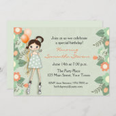 ファッショナブル10代の、誕生日 招待状 (正面/裏面)