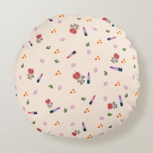 ファッショナブル・ロボット ラウンドクッション (正面)