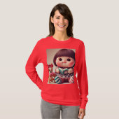 #ファッショナブルfas:女性のための美しいフード付きスウェットシャツ。 tシャツ (正面フル)