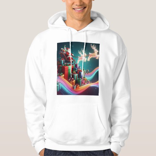 #ファッショナブルfas：美しいプリントと男性フード付きスウェットシャツ パーカ (正面)