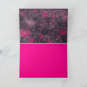 ファッショナモダンブルハッピーSweet sixteen16誕生日 カード (内部)