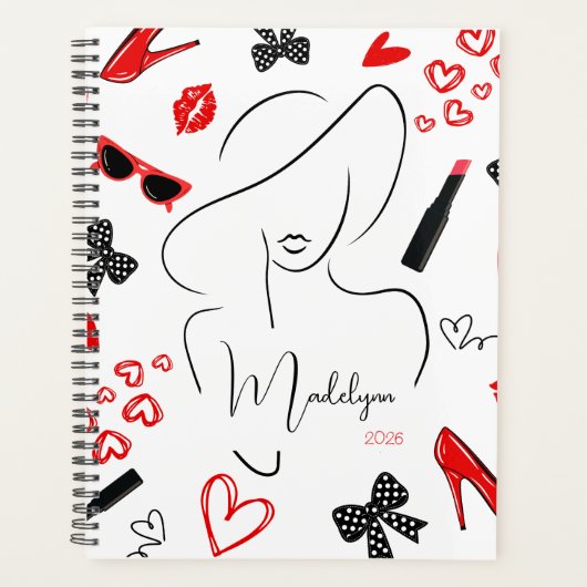 ファッショニスタカスタムカレンダー日プランナー プランナー手帳 (正面)