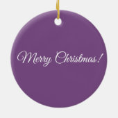 ファッショニスタトレンディーの流行のクリスマスの装飾の紫色 セラミックオーナメント (裏面)