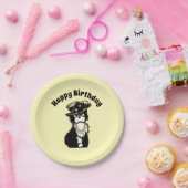 ファッショニスタドギー/ファッションデザイナー黄色 ペーパープレート (パーティー)