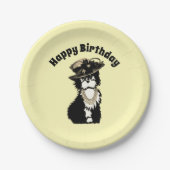 ファッショニスタドギー/ファッションデザイナー黄色 ペーパープレート (正面)