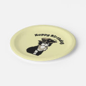 ファッショニスタドギー/ファッションデザイナー黄色 ペーパープレート (アングル)