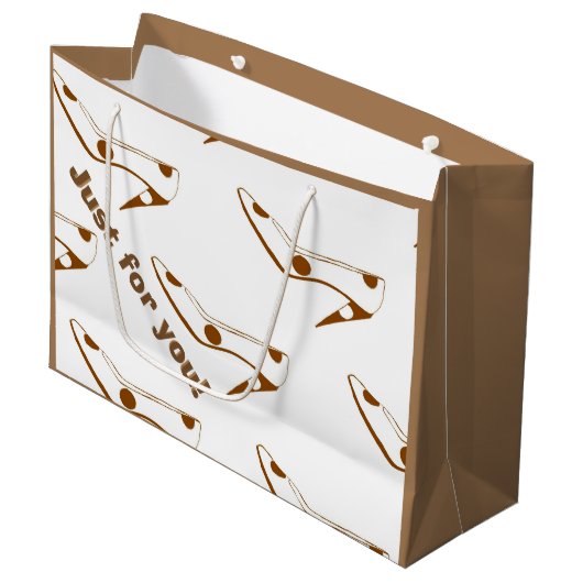 ファッショニスタハイヒールの靴 ラージペーパーバッグ (正面アングル)