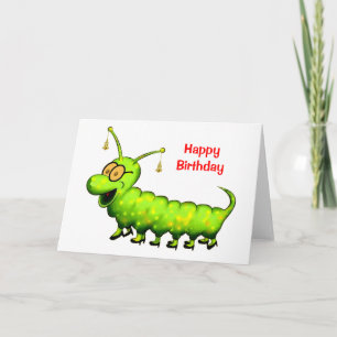 ファッショニスタ毛虫誕生日 カード