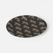 ファッショニスタ金ゴールドブラックグリッタータイガーパターン ペーパープレート (アングル)