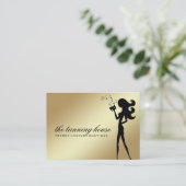 ファッショニスタ311のスプレーのタンのシルエットの金ゴールドの勾配 名刺 (スタンド正面)