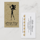 ファッショニスタ311のスプレーのタンの金ゴールドのグリッターのロイヤリティ ロイヤリティカード (正面/裏面)