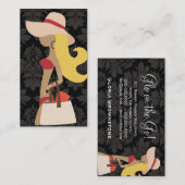 ファッショニスタ311のビキニのブロンドの女性 名刺 (正面/裏面)