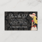 ファッショニスタ311のビキニのブロンドの女性 名刺 (裏面)